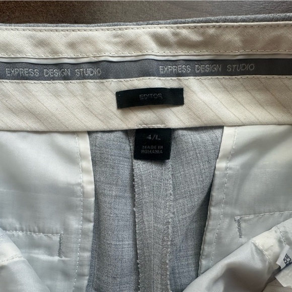 Express Design Studio Editor Pants Women’s Gray Dress Slacks Size 4/4L - Picture 4 of 7